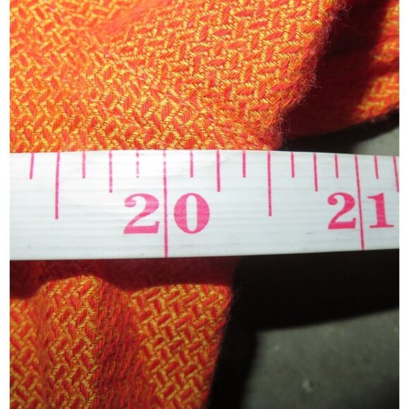 Paul Smith Vibrant Orange Italian Cotton Chevron Long Sleeve Button Up Shirt L - Picture 8 of 9